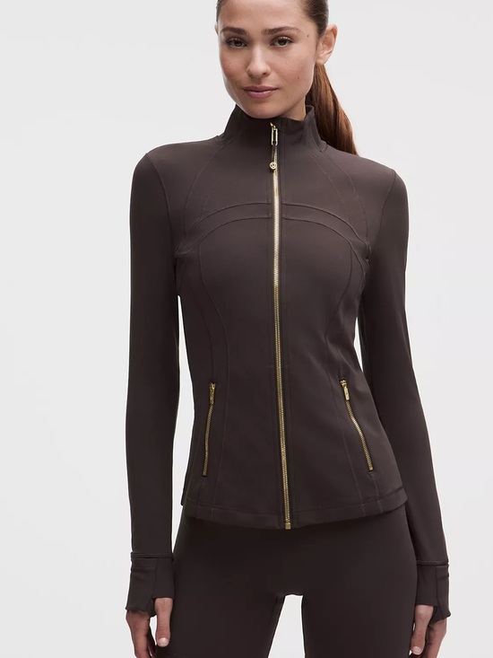 lululemon athletica Jackets & Blazers - lululemon Define Jacket Nulu in Mahogany Muse Brown with Gold Accent Zippers.